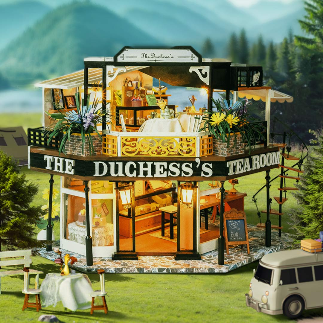 The Duchess's Tea Room DIY Miniature Dollhouse Kit