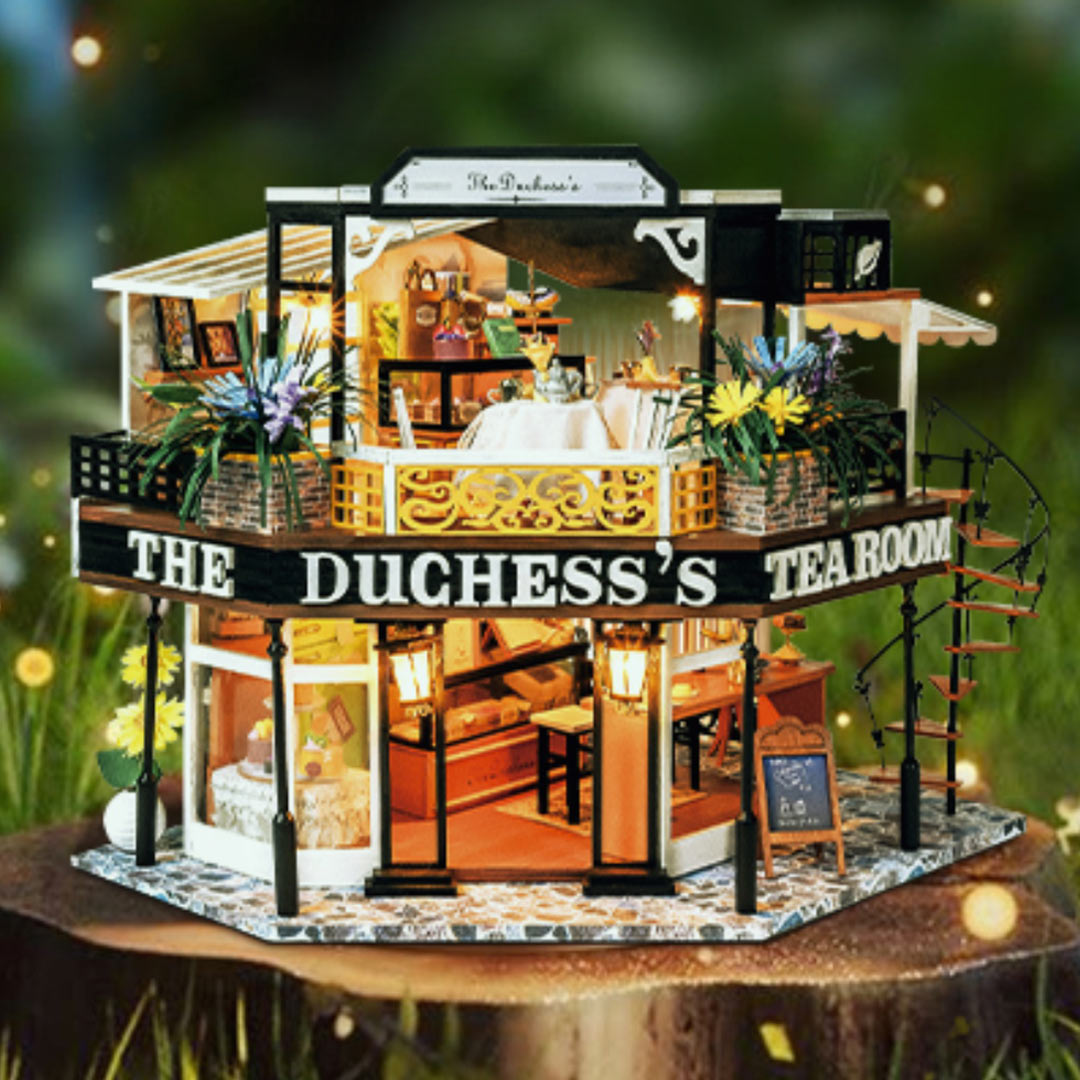 The Duchess's Tea Room DIY Miniature Dollhouse Kit