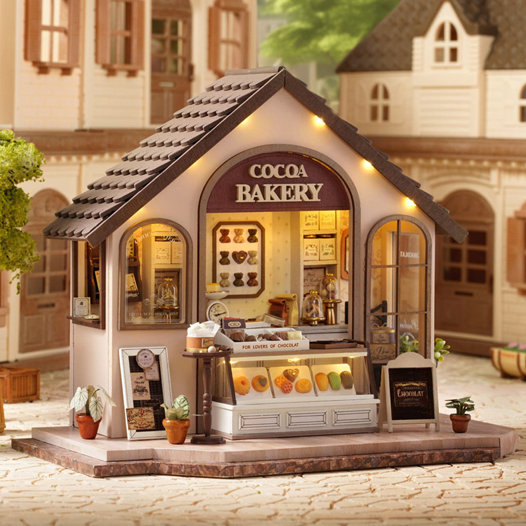 Plants Studio & Cocoa Bakery DIY Miniature Dollhouse Kit