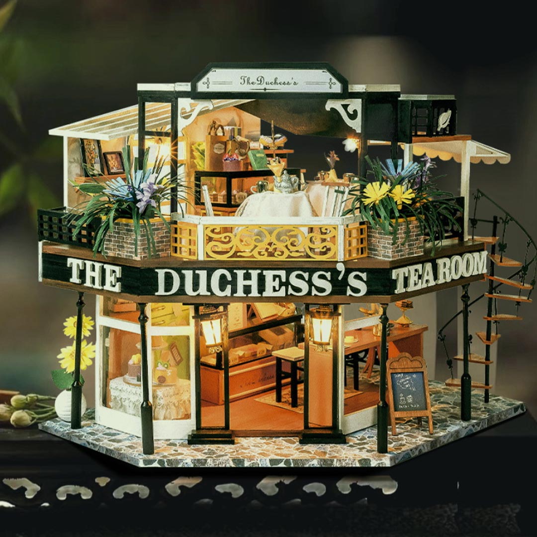 The Duchess's Tea Room DIY Miniature Dollhouse Kit