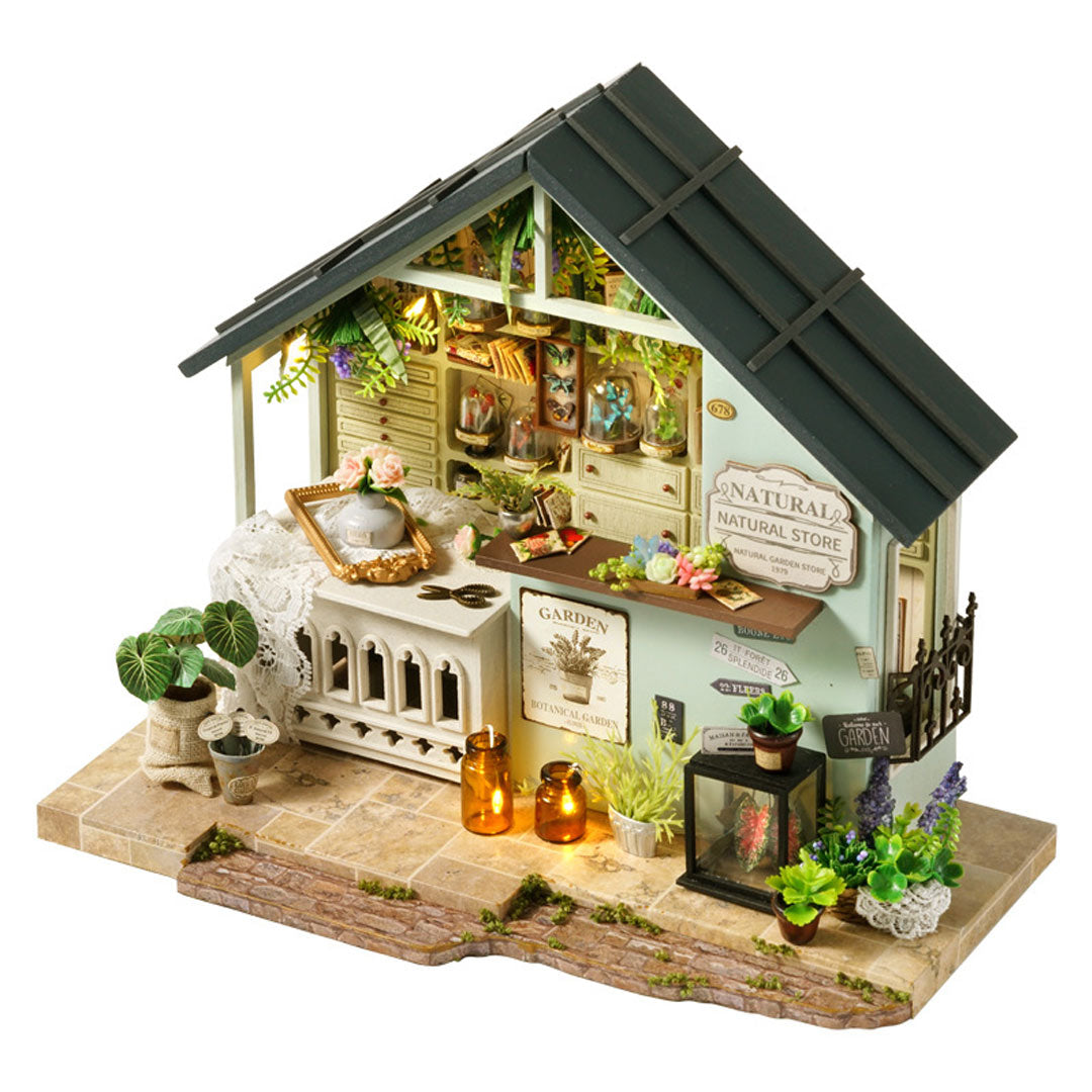 Plants Studio & Cocoa Bakery DIY Miniature Dollhouse Kit