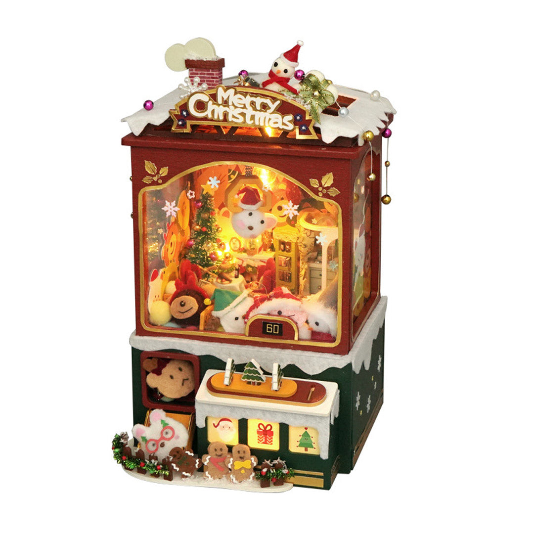 Merry Christmas Claw Machine DIY Wooden Music Box