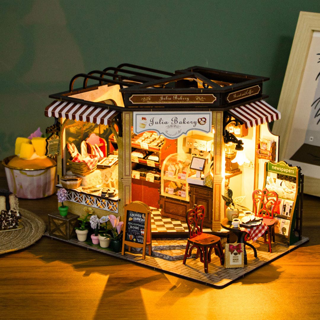 Julia Bakery DIY Miniature Dollhouse Kit