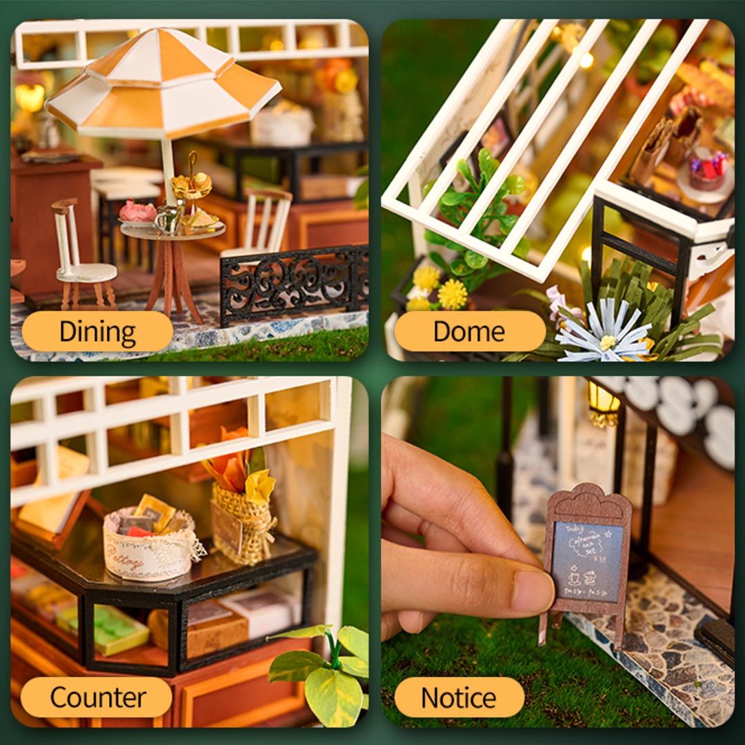 The Duchess's Tea Room DIY Miniature Dollhouse Kit