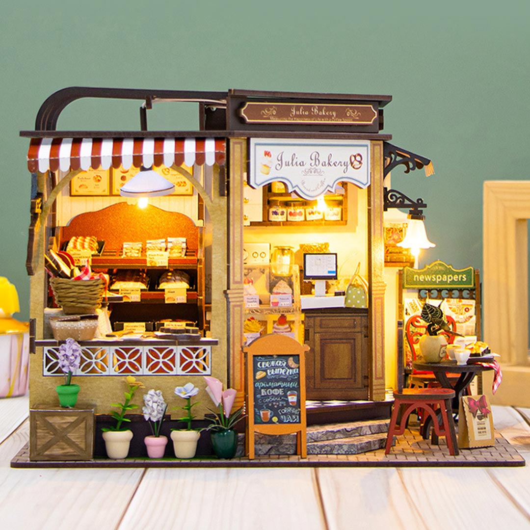 Julia Bakery DIY Miniature Dollhouse Kit