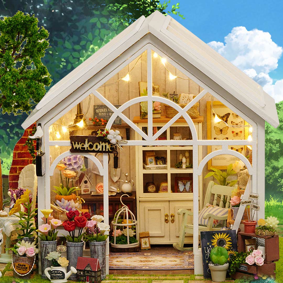 Sunshine Greenhouse DIY Miniature Dollhouse