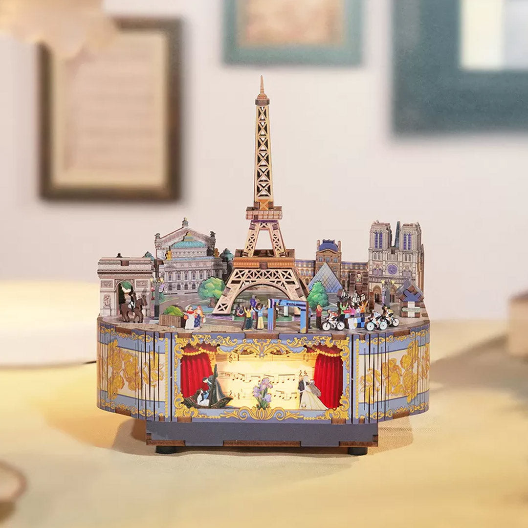 Romantic Paris DIY Wooden Music Box