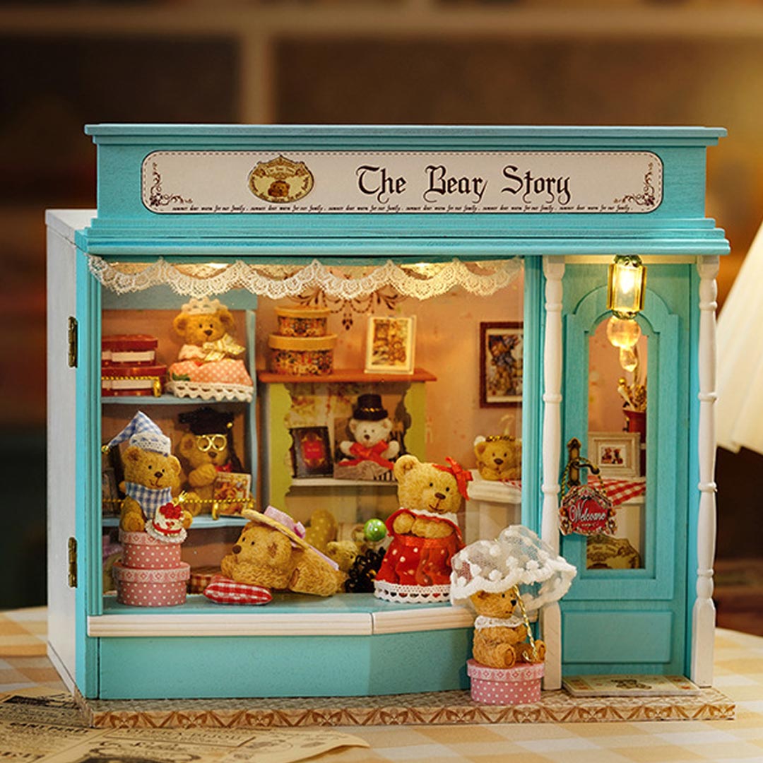 The Bear Story DIY Wooden Dollhouse Kit