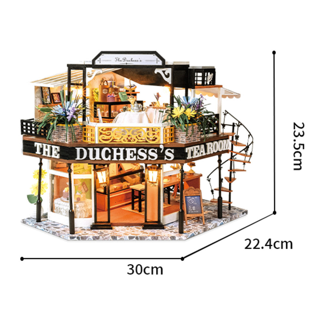 The Duchess's Tea Room DIY Miniature Dollhouse Kit