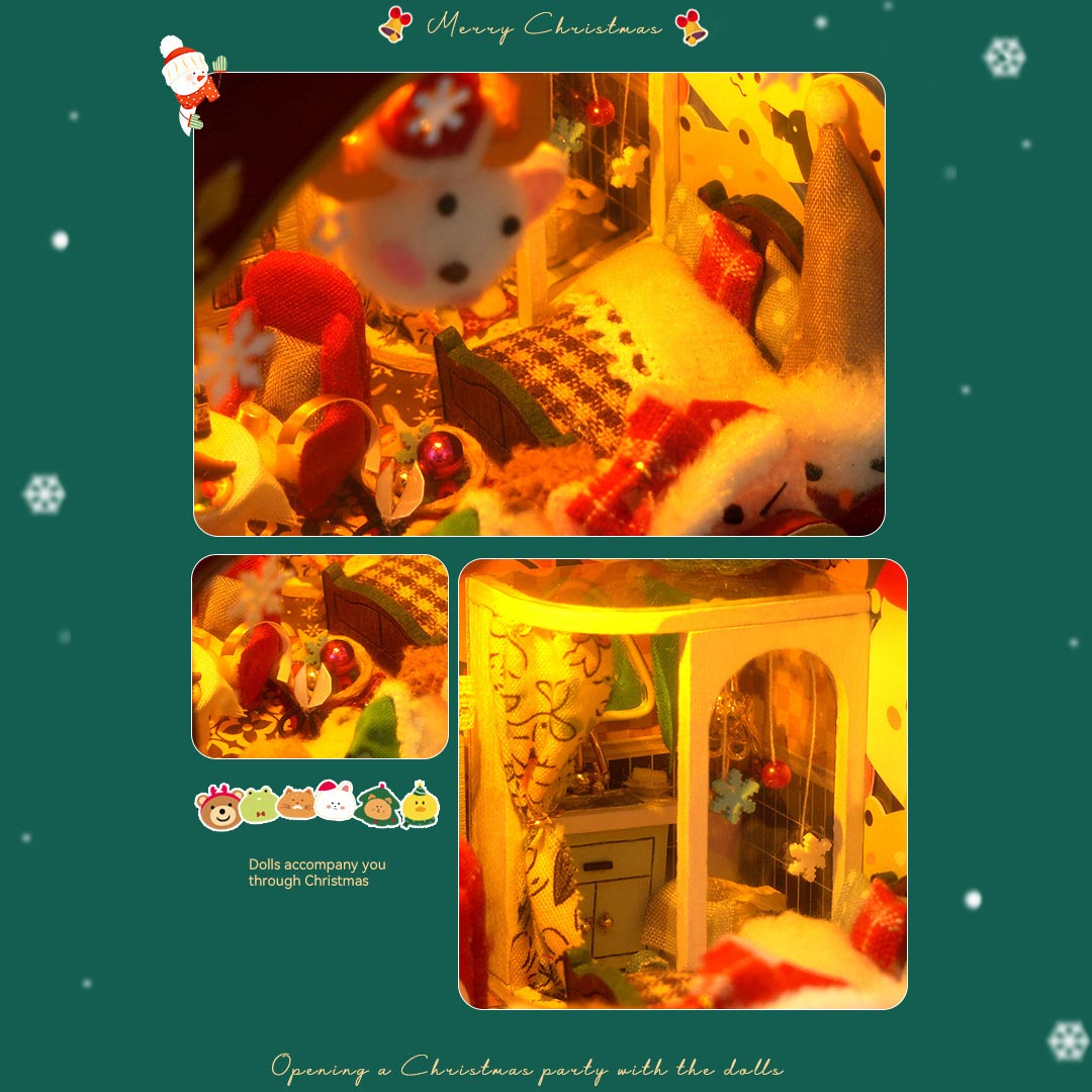 Merry Christmas Claw Machine DIY Wooden Music Box