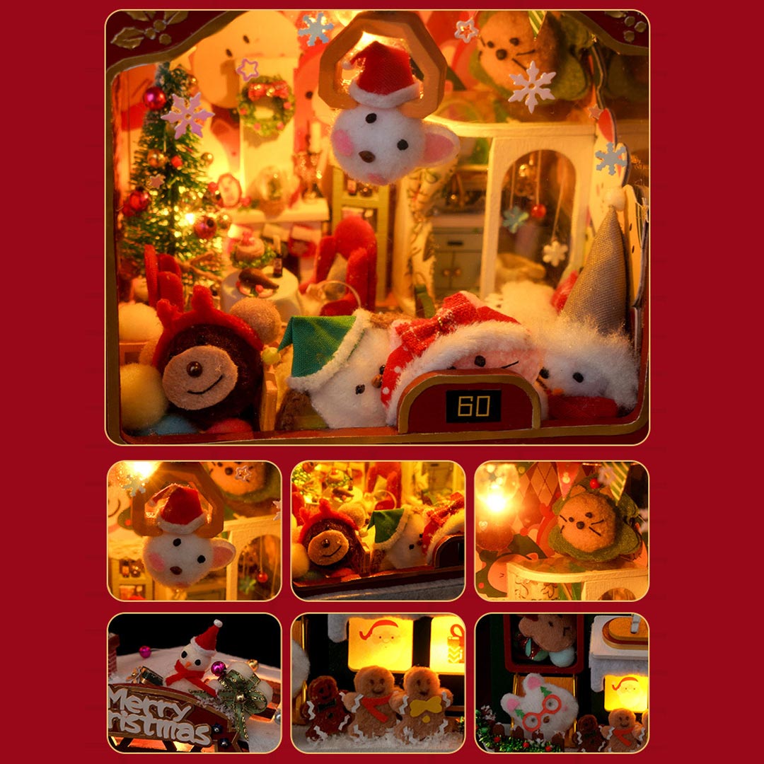 Merry Christmas Claw Machine DIY Wooden Music Box