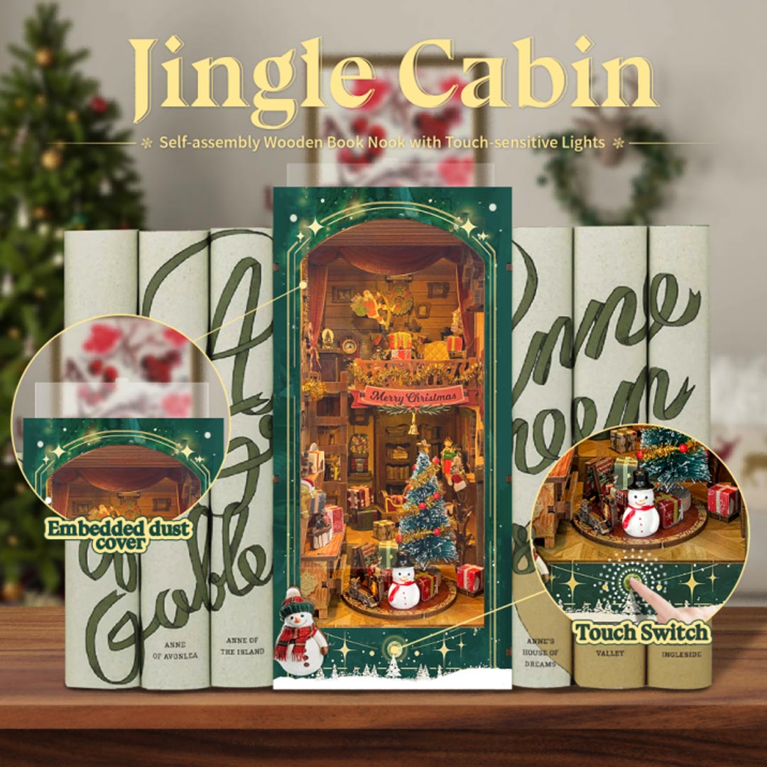 Jingle Cabin DIY Book Nook Bookshelf Insert