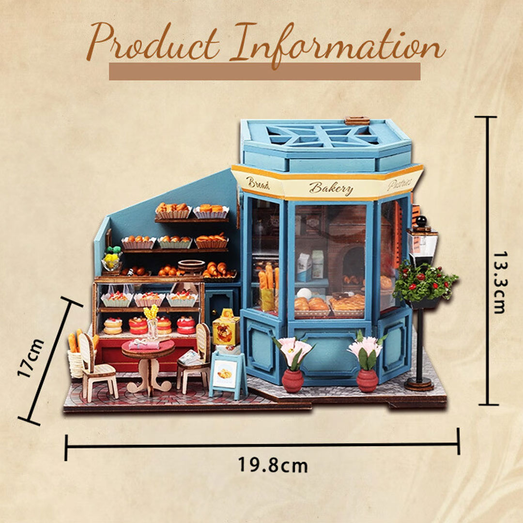 French Bakery DIY Miniature House Kit