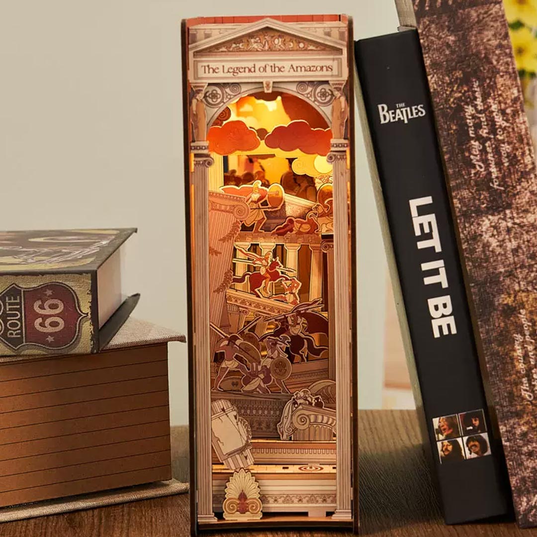 The Legend of the Amazons Wooden Book Nook