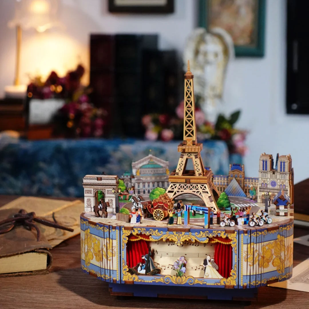 Romantic Paris DIY Wooden Music Box