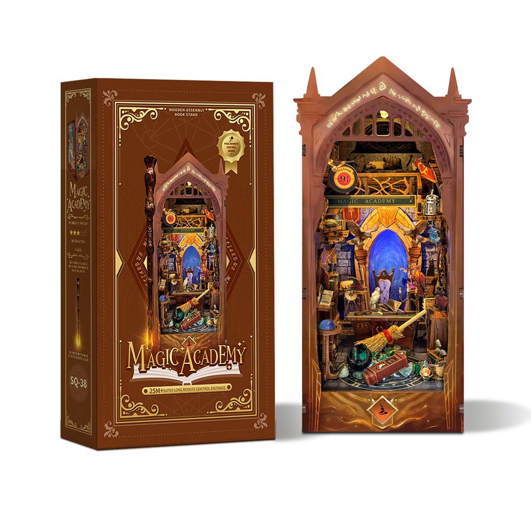 Magic Academy 3D Wooden Book Nook Kit