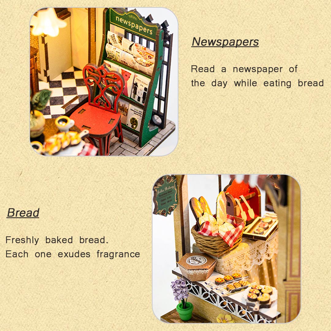 Julia Bakery DIY Miniature Dollhouse Kit