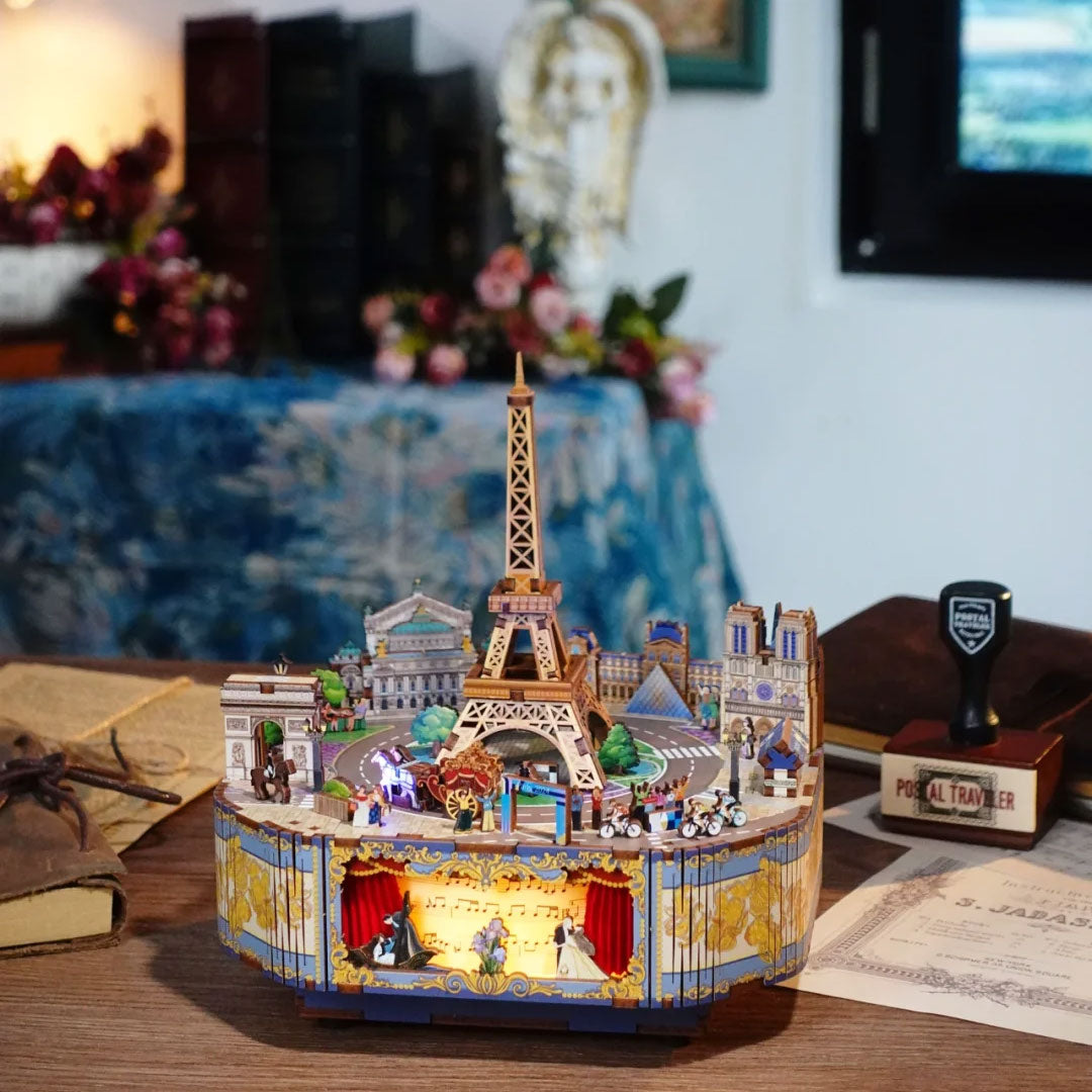 Romantic Paris DIY Wooden Music Box