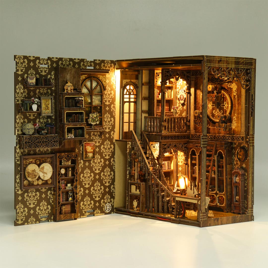 Ancient Book Collection Room 3D Wooden Puzzle Book Nook