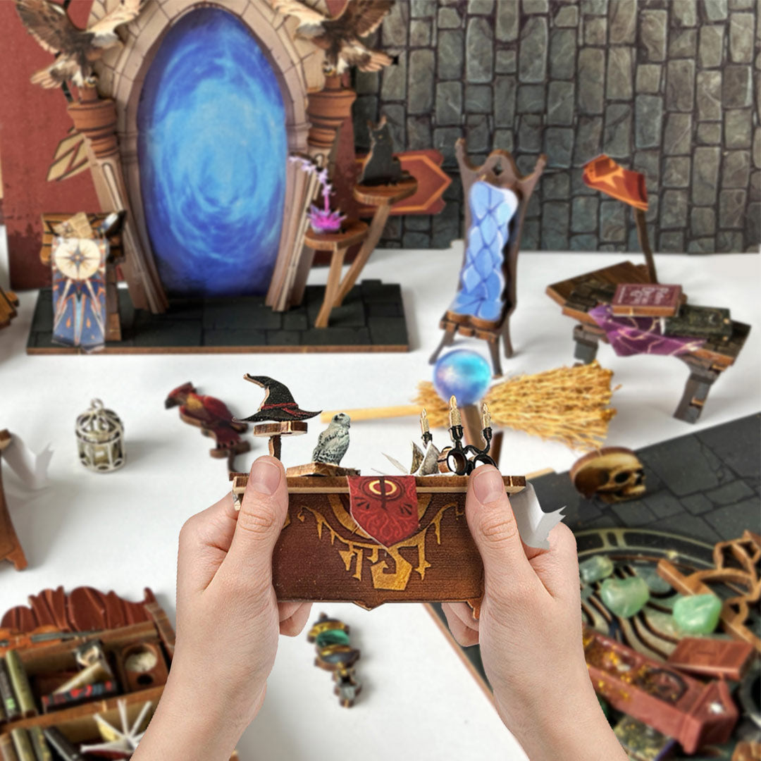 Magic Academy 3D Wooden Book Nook Kit