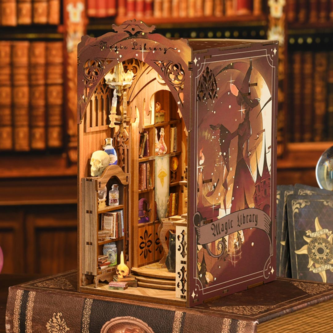 Magic Library DIY Wooden Book Nook Kit – Fifijoy