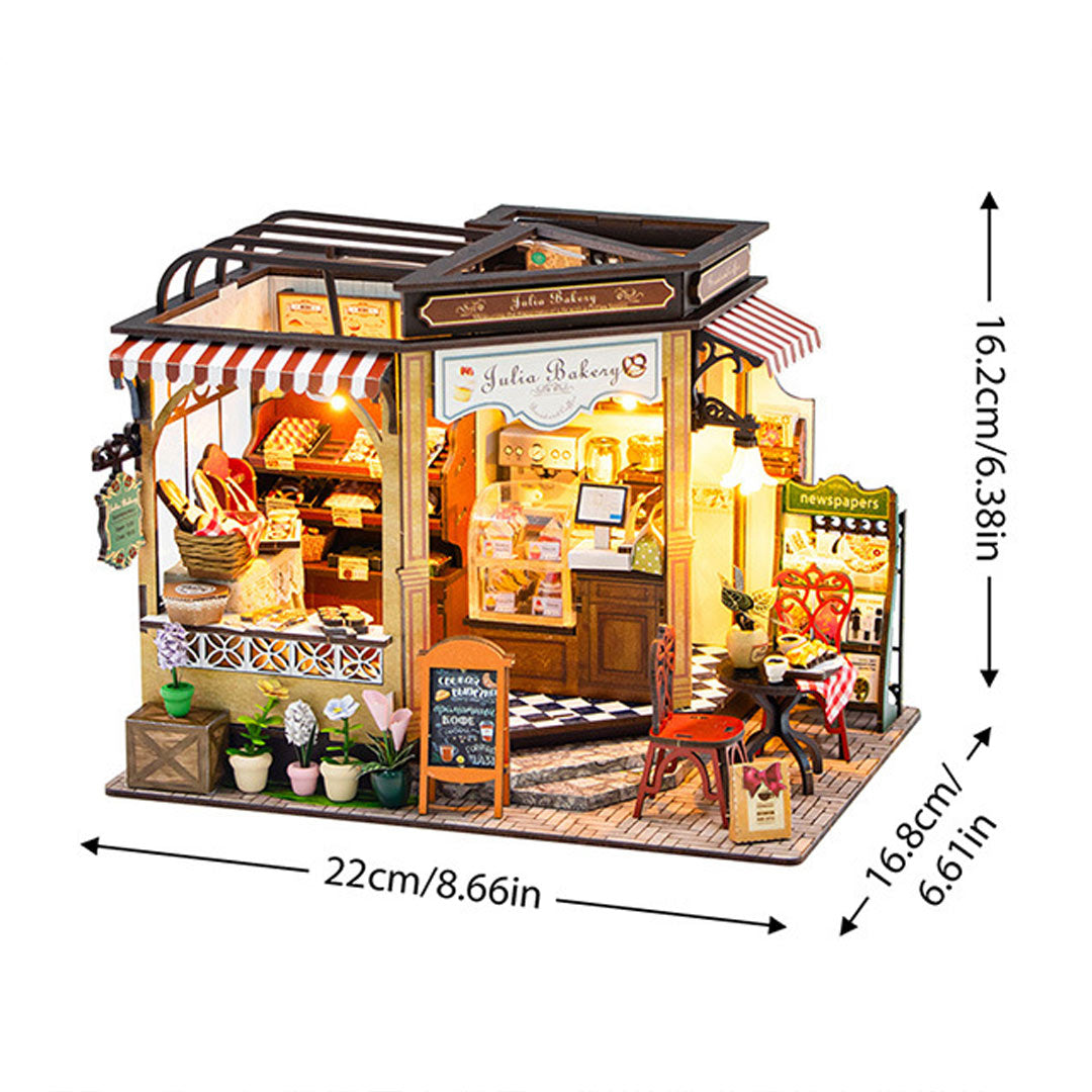 Julia Bakery DIY Miniature Dollhouse Kit