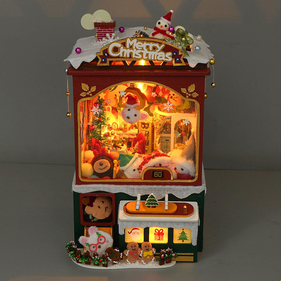 Merry Christmas Claw Machine DIY Wooden Music Box