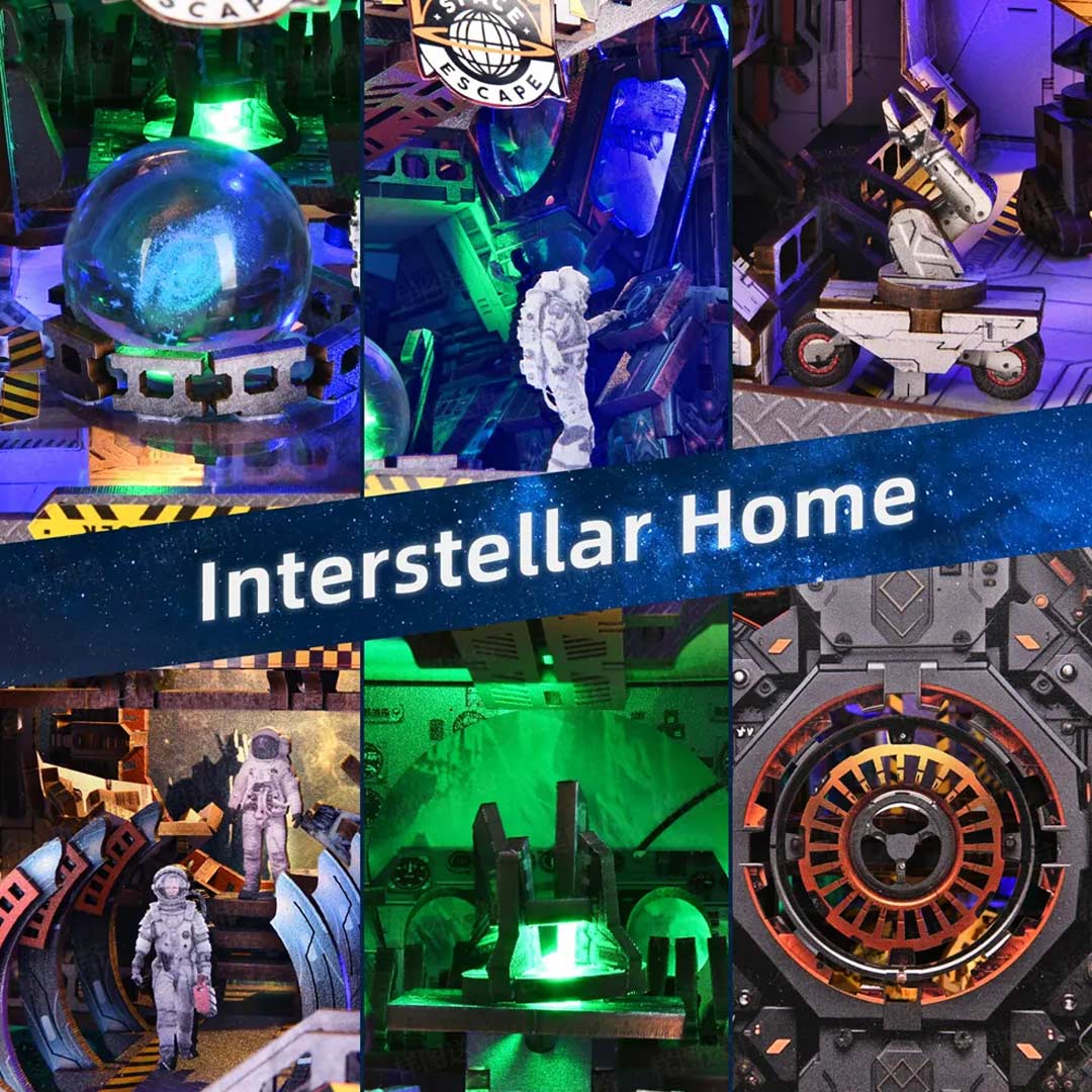 Interstellar Home 3D Wooden Puzzle Book Nook