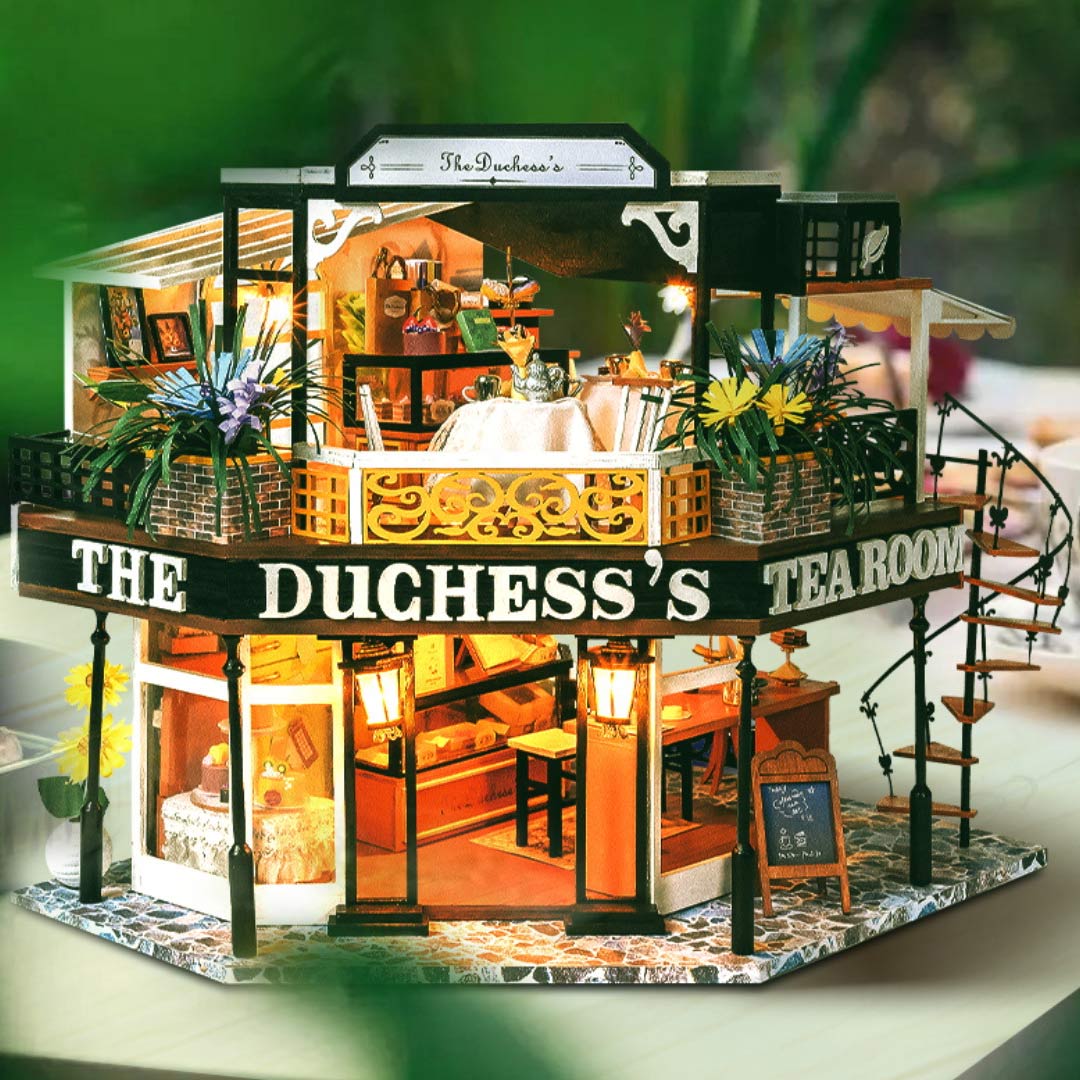 The Duchess's Tea Room DIY Miniature Dollhouse Kit