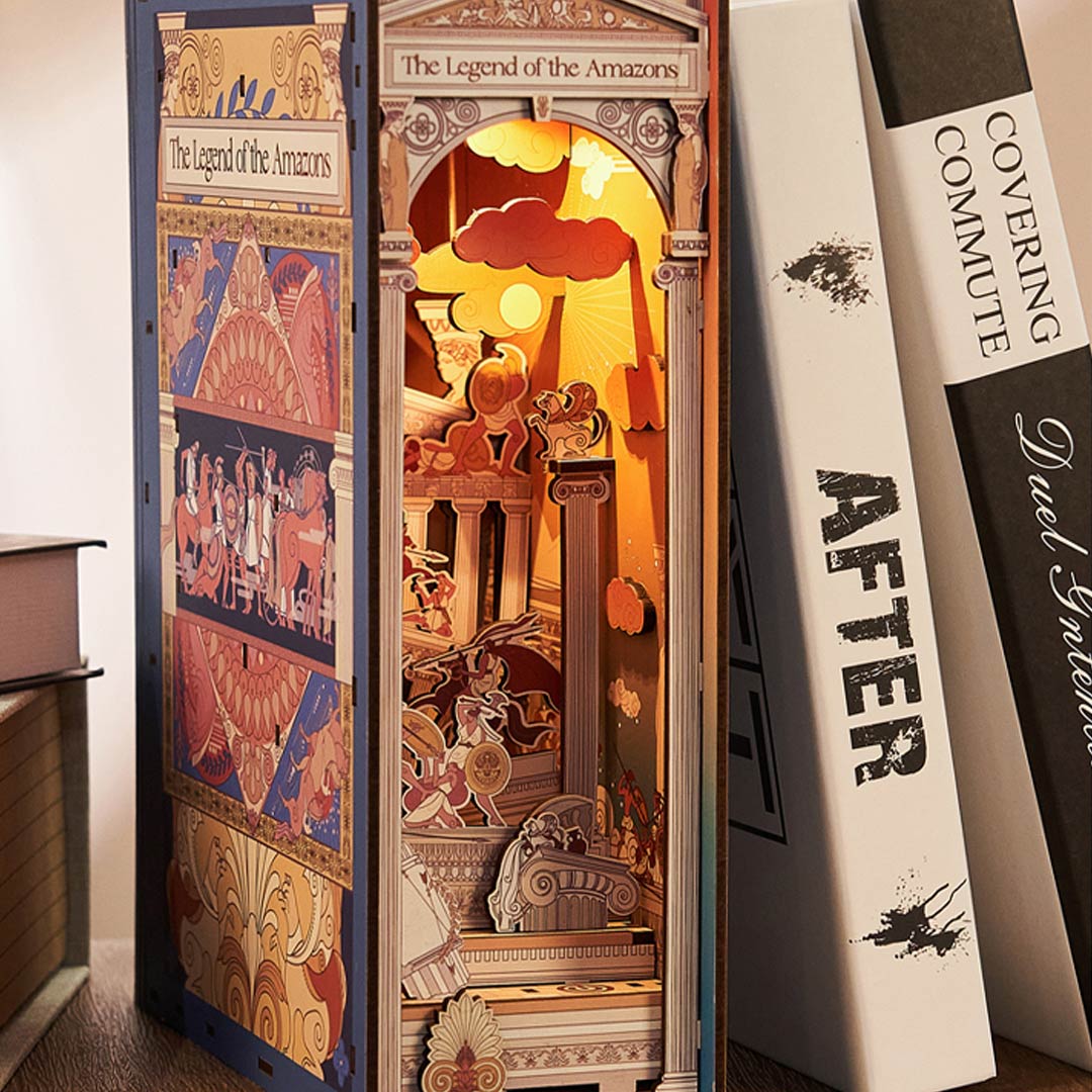 The Legend of the Amazons Wooden Book Nook