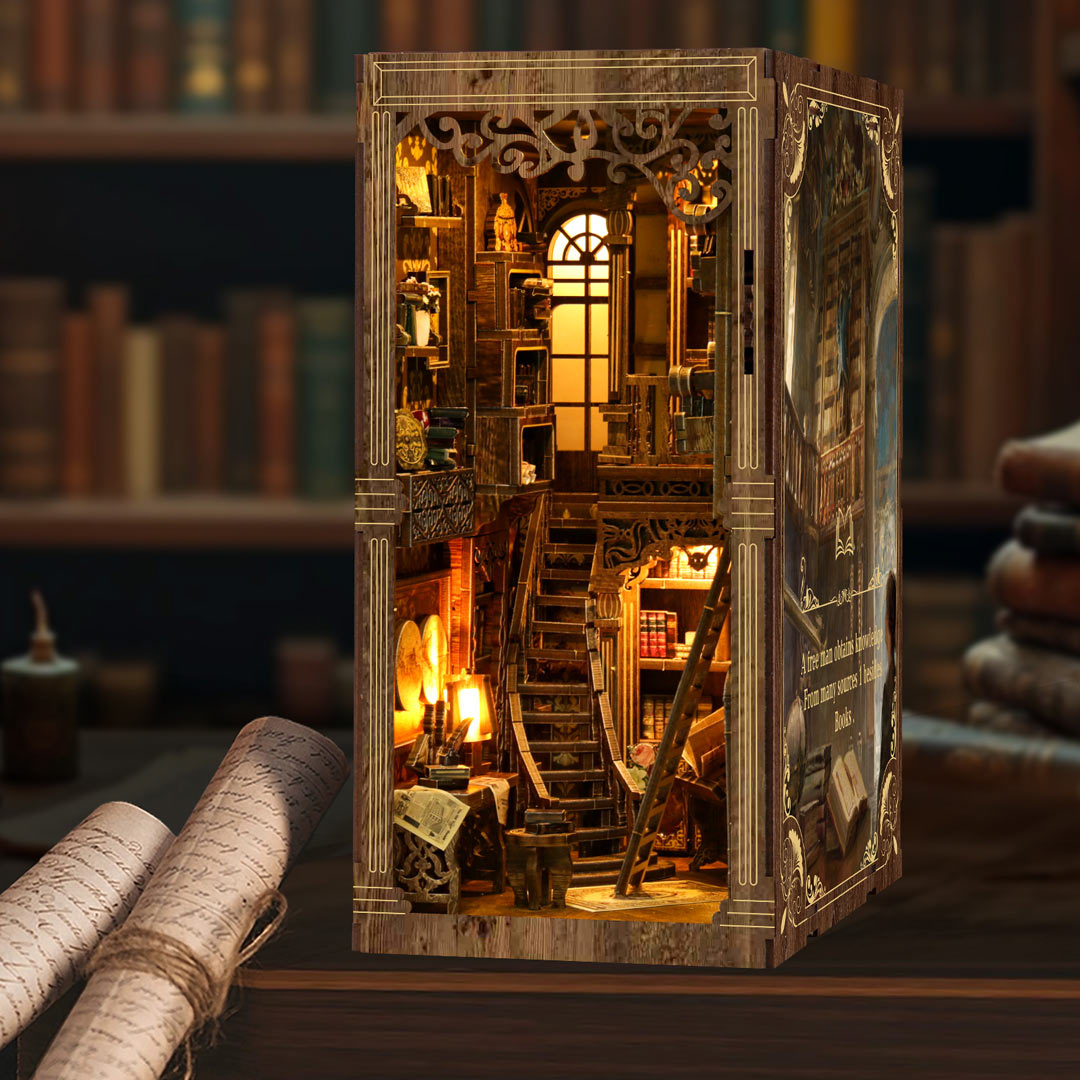 Ancient Book Collection Room 3D Wooden Puzzle Book Nook