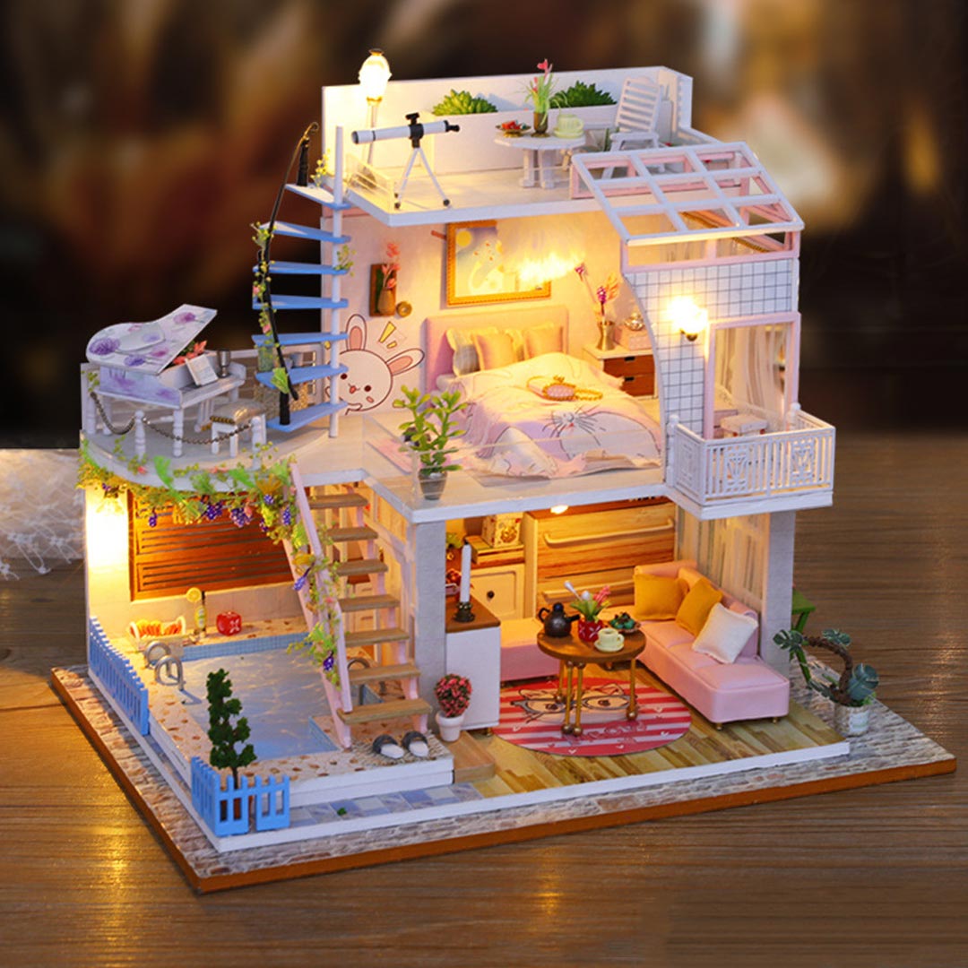 Meet The House DIY Wooden Miniature House Kit