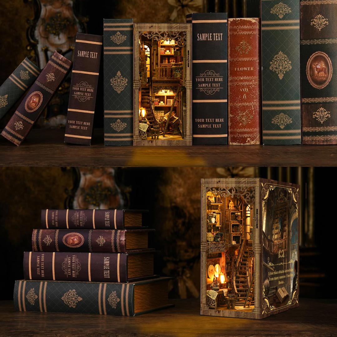 Ancient Book Collection Room 3D Wooden Puzzle Book Nook