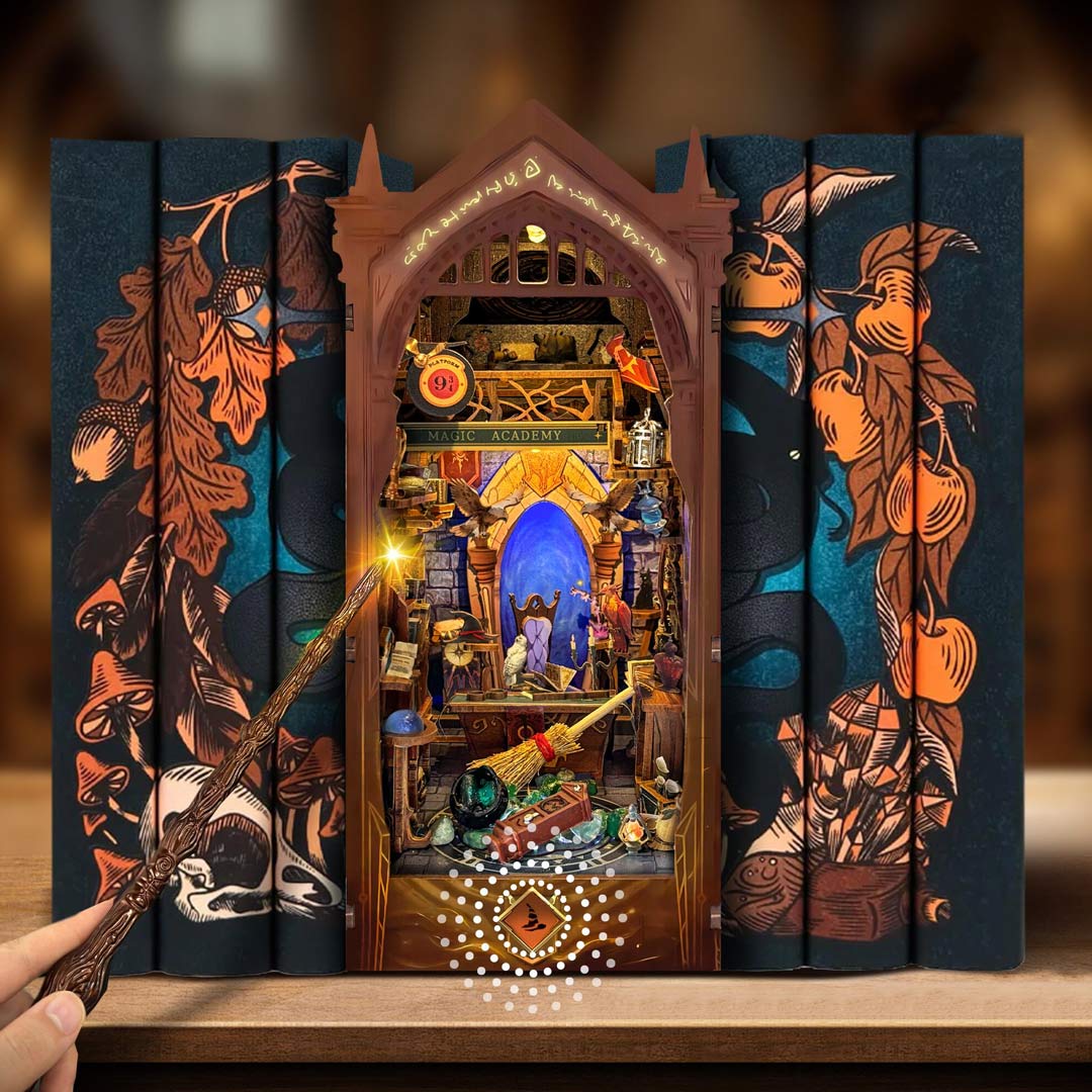 Magic Academy 3D Wooden Book Nook Kit