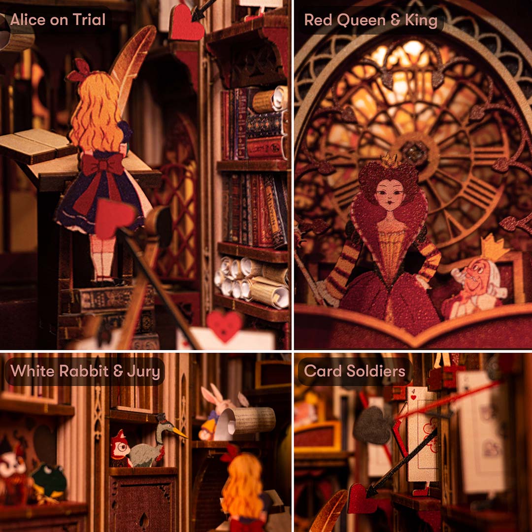 Alice in Wonderland DIY Wooden Book Nook Kit