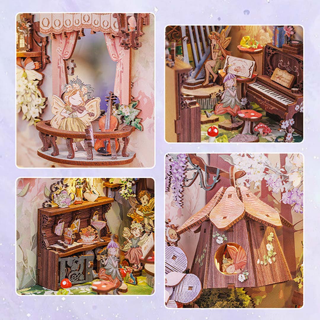 Flower Forest Concert DIY Wooden Book Nook Kit