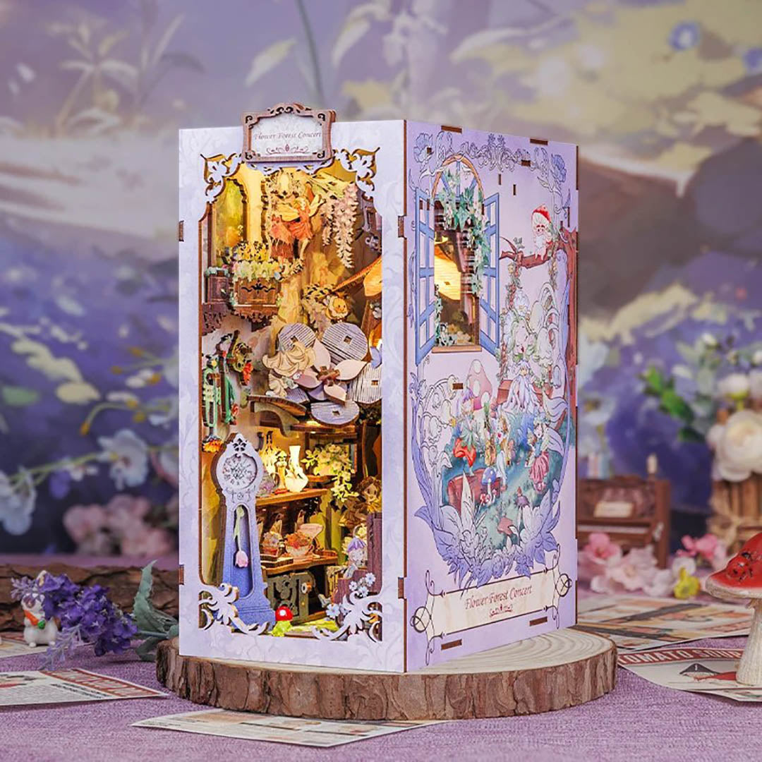 Flower Forest Concert DIY Wooden Book Nook Kit