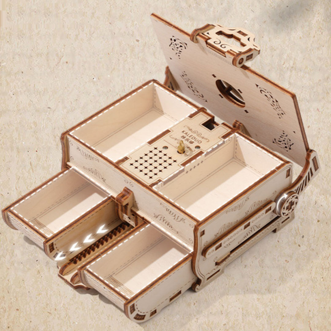 Music Box 3D Wooden Mechanical Jewelry Box